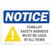 Signmission OSHA Sign, Forklift Safety Harness Must Be Used, 10in X 7in Decal, 10" W, 7" H, Landscape OS-NS-D-710-L-15727 - alternate 1
